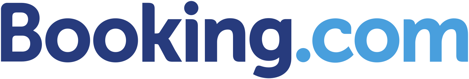 Booking.com logo representing hotels, cottages, and holiday rentals in Chichester.